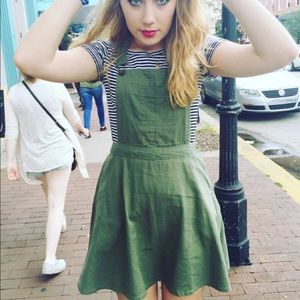 Green Overall Dress